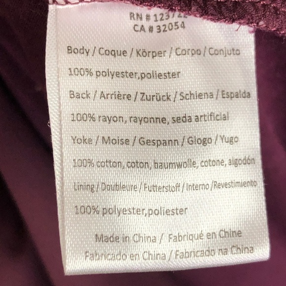 ANTHROPOLOGIE Some September Manderin collar burgundy blouse - Picture 4 of 10